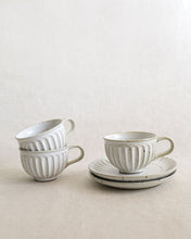 Load image into Gallery viewer, Coffee Cup &amp; Saucer in Natural (3.5&quot;)
