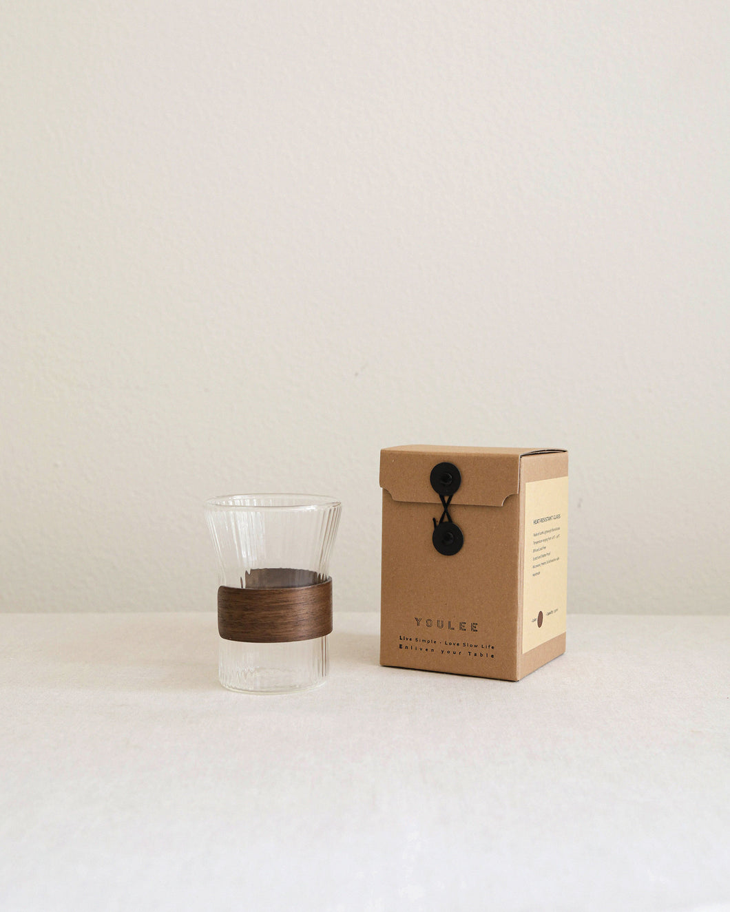 YOULEE Wooden Sleeve Cup in Clear